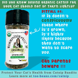 USDA certified organic catnip by Momma Knows Best