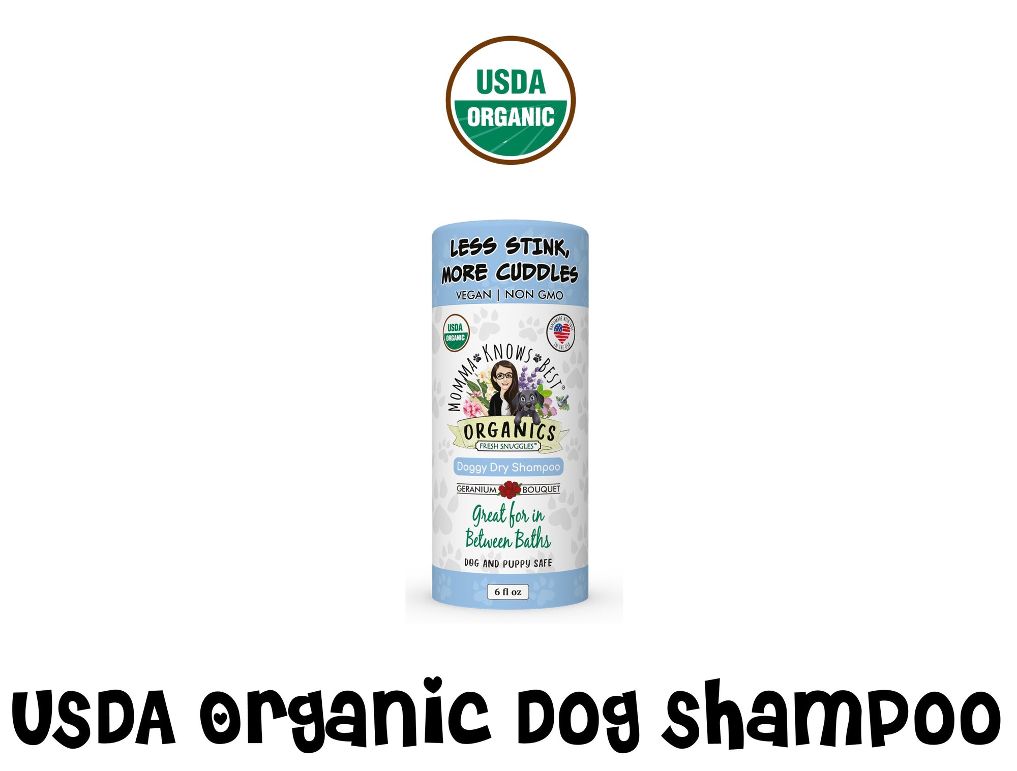 USDA organic dog shampoo and bathing supplies collection