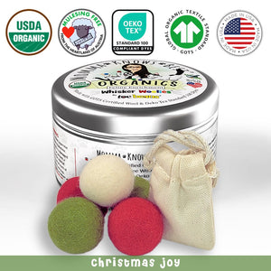 Ball toys for cats Christmas Joy by toe beans and Momma Knows Best