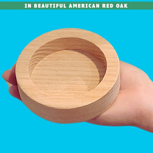 cat grass american red oak hardwood holder back