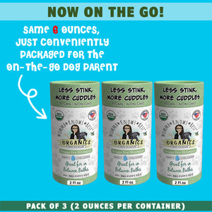 dry pet shampoo for dogs on the go unscented 3-pack