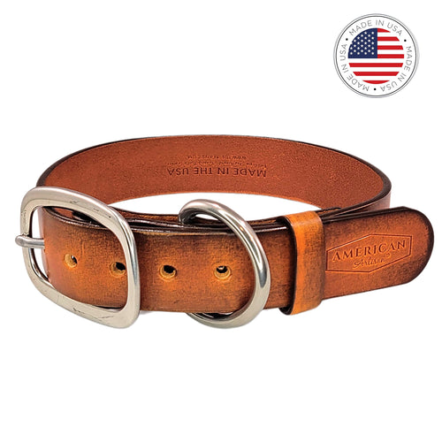 Leather Dog Collar | Full Grain Spanish Leather | Made in the USA