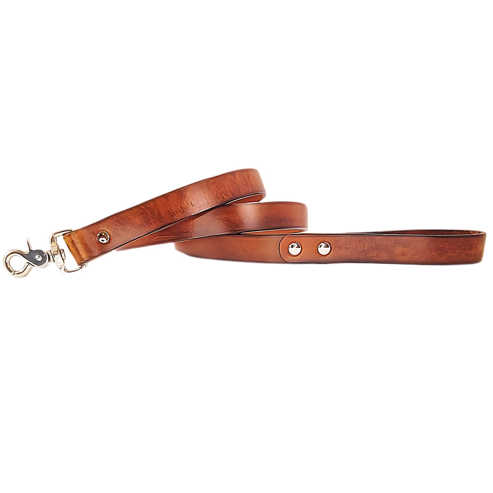 leather dog leash brown by toe beans 2